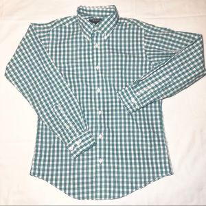 Brooks Brothers Button Down Shirt Sz M Teal Plaid
